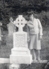 Angela at family grave in Cloughcor